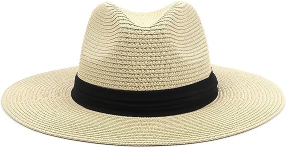 Zylioo XXL Oversize Straw Sun Hats,Wide Brim Panama Beach Hat for Big Heads,Adjustable UPF Travel... | Amazon (US)