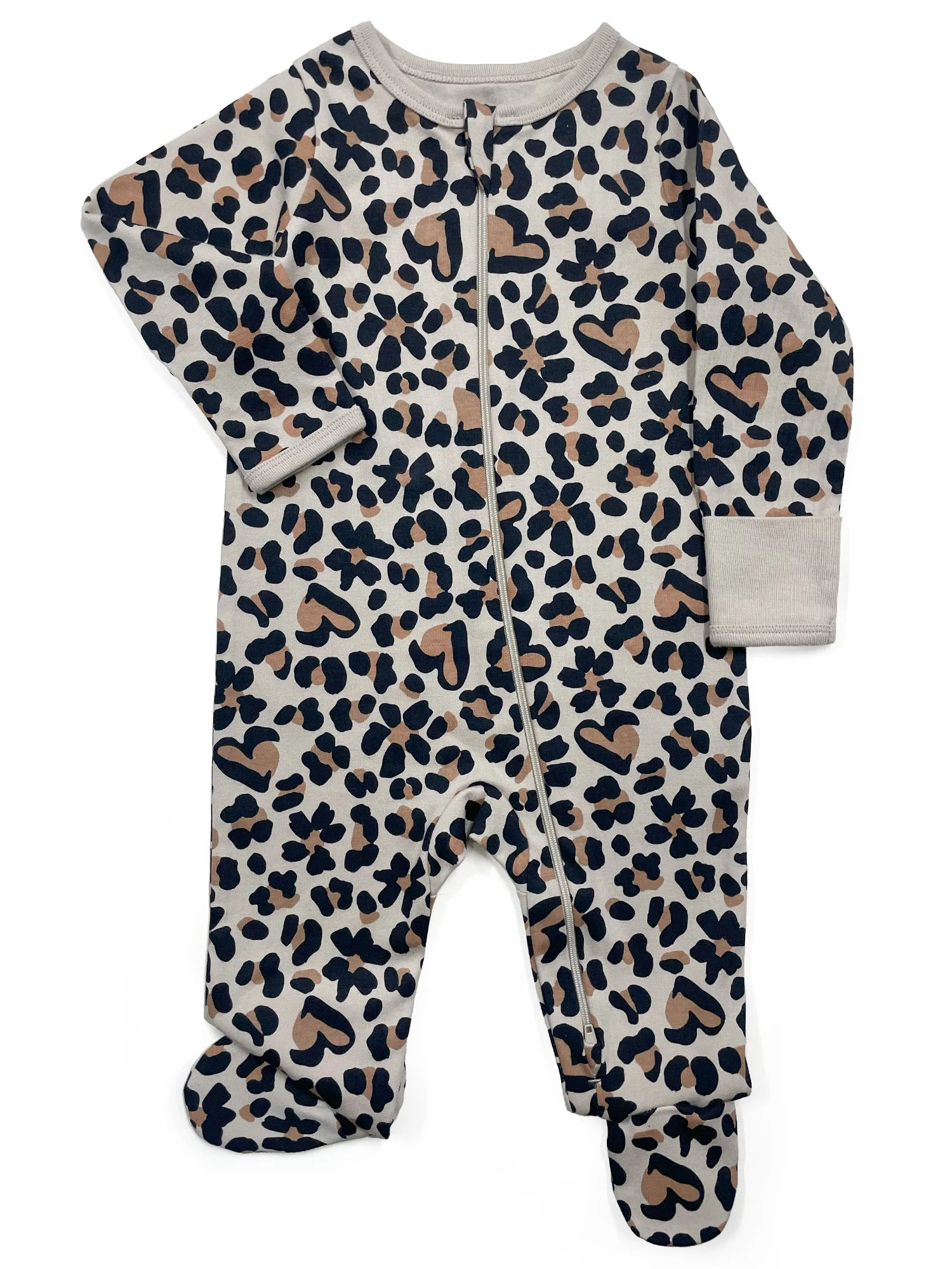 Wonder Nation Baby Gender Neutral Zip Front Footed Sleep N Play Pajamas, 2-Pack, Sizes Preemie-6/... | Walmart (US)