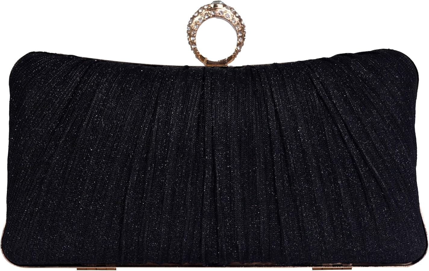 Clutch Purses for Women Glitter Crossbody Purse Pleated Evening Bag with Rhinestone Clutches for ... | Amazon (US)