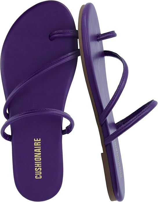 CUSHIONAIRE Resort Strappy Sandals for Women, Vegan Leather Memory Foam Flat Women's Sandals with... | Amazon (US)
