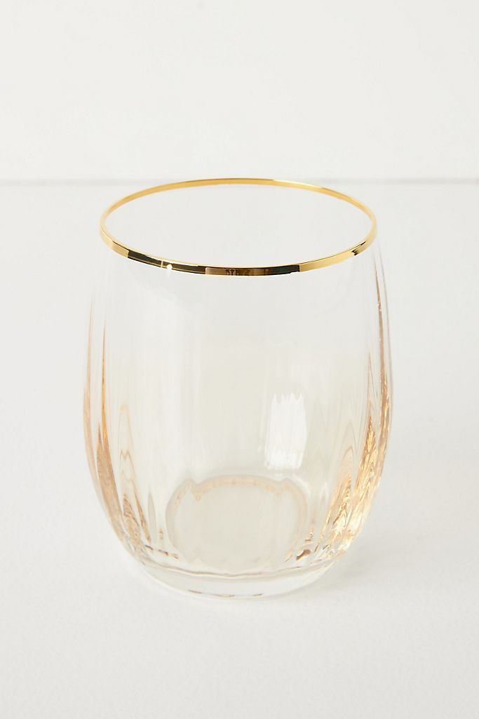 Waterfall Stemless Wine Glasses, Set of 4 | Anthropologie (US)