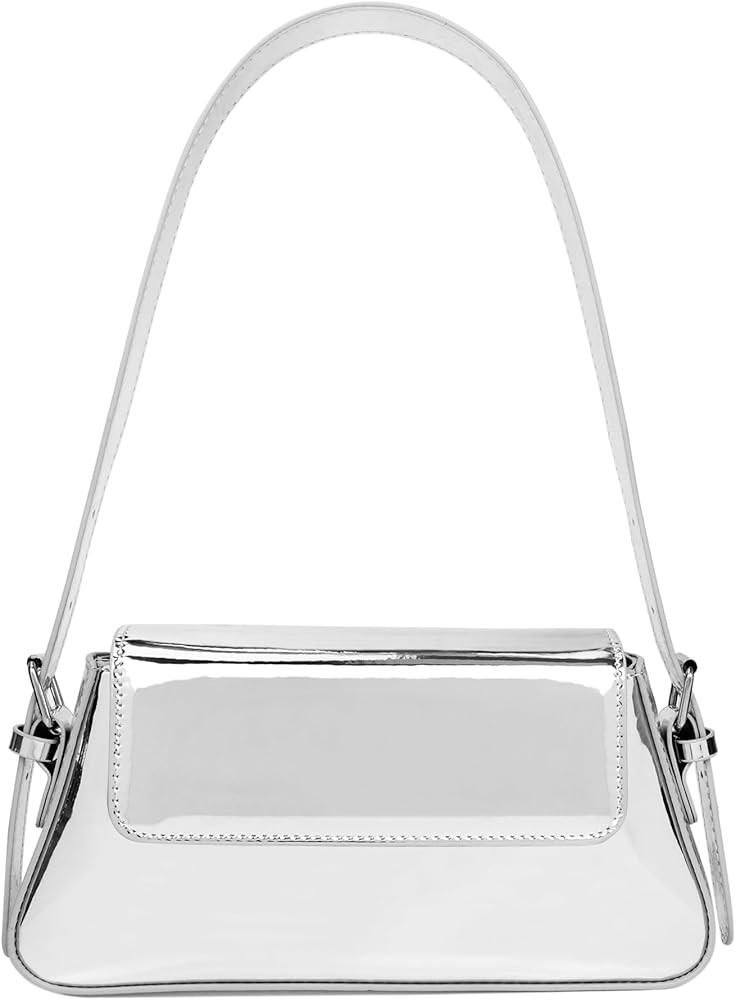 Women Small Shoulder Bag Cute Hobo Tote Handbag Evening Clutch Bag Y2k Sparkly Silver Purse for P... | Amazon (CA)