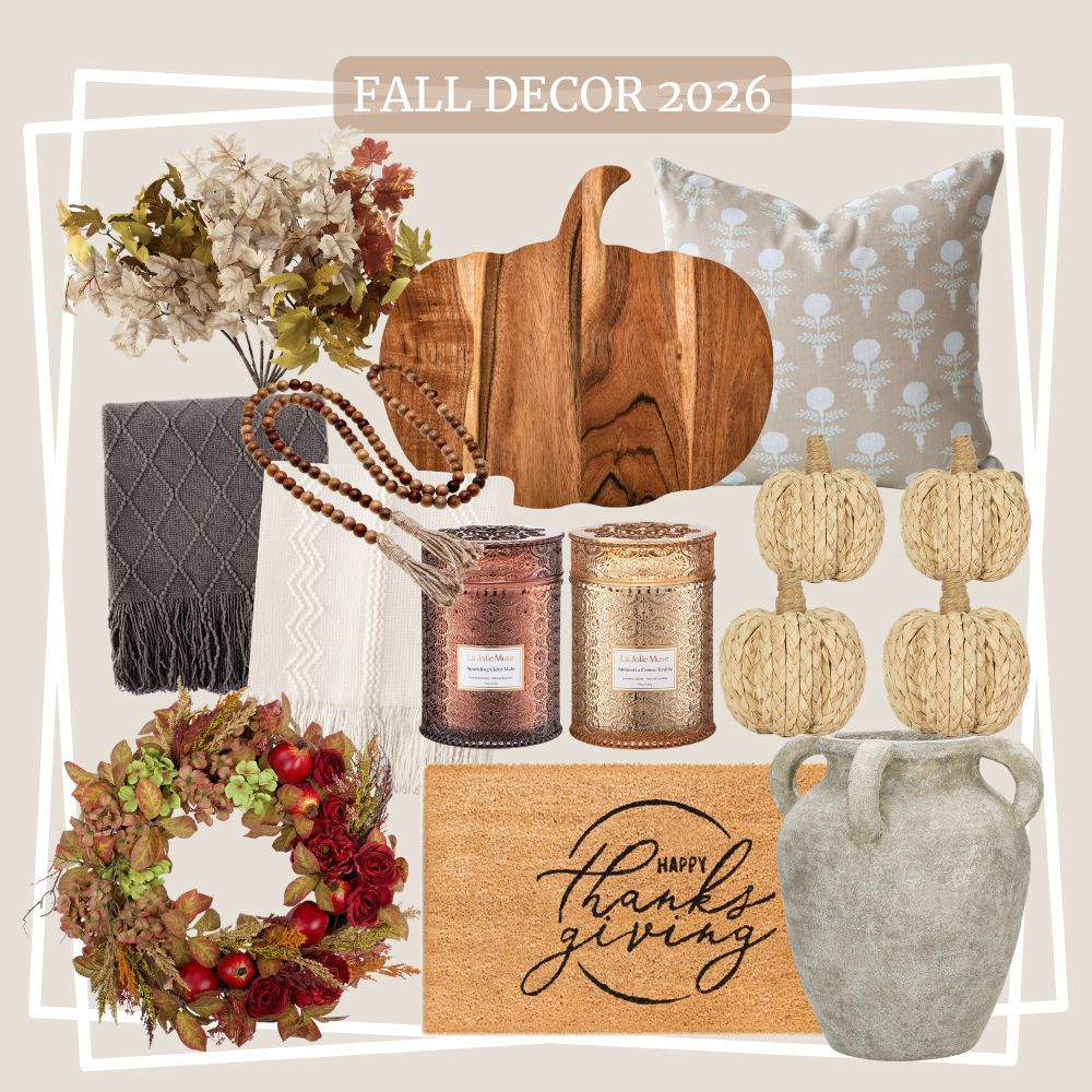 These fall decor finds are too good to pass up! Perfect for adding a cozy seasonal touch. Shop the finds!

Faux fall leaf stems, wood pumpkin cutting board, floral throw pillow, dark grey and white diamond knit throw blanket, chevron knit throw blanket, wood bead garland, embossed jar candle set, woven pumpkin décor, apple and floral wreath, thanksgiving doormat, and ceramic urn vase. 

 #LTKSeasonal #LTKHome