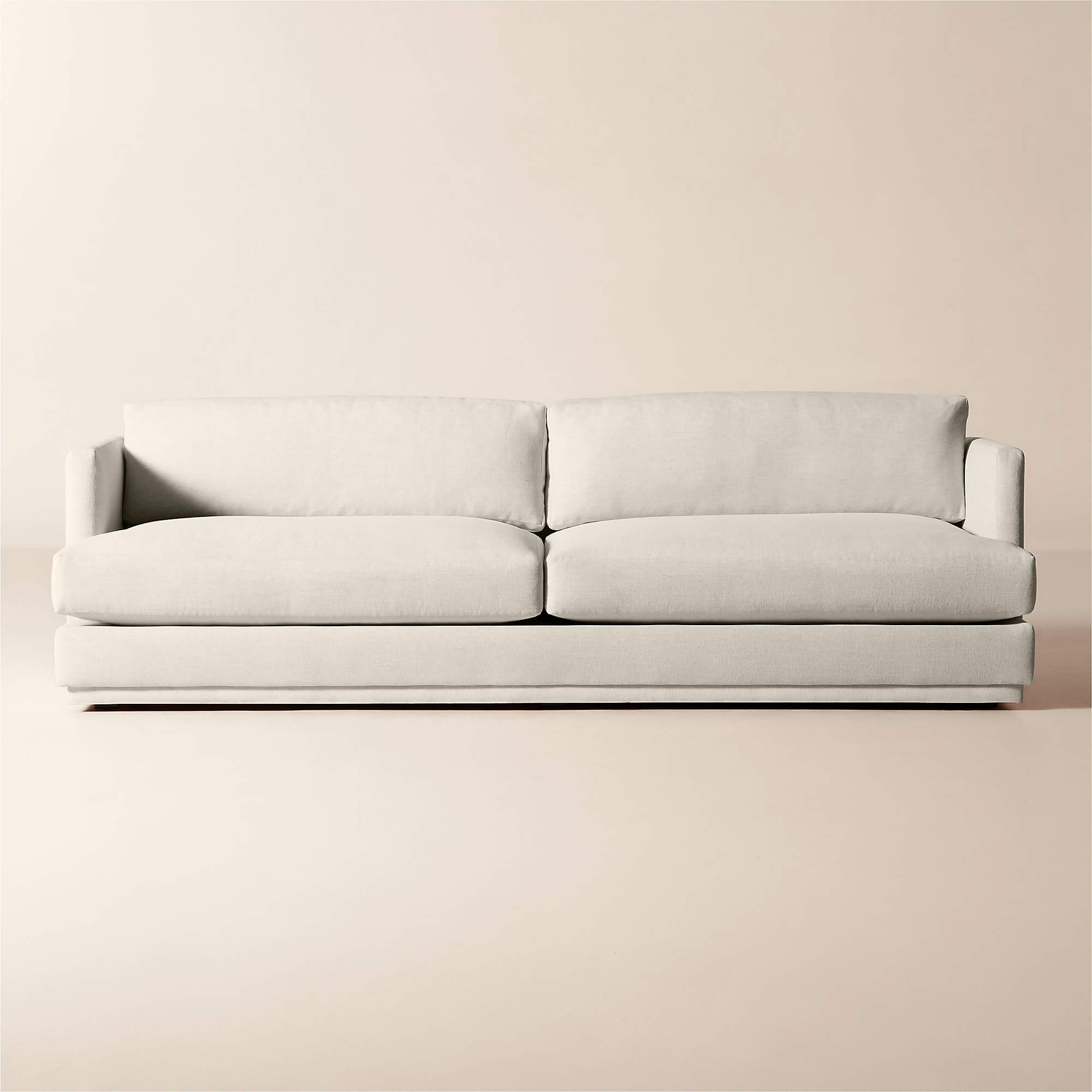 Seneca 103" Off-White Performance Linen Sofa | CB2 | CB2