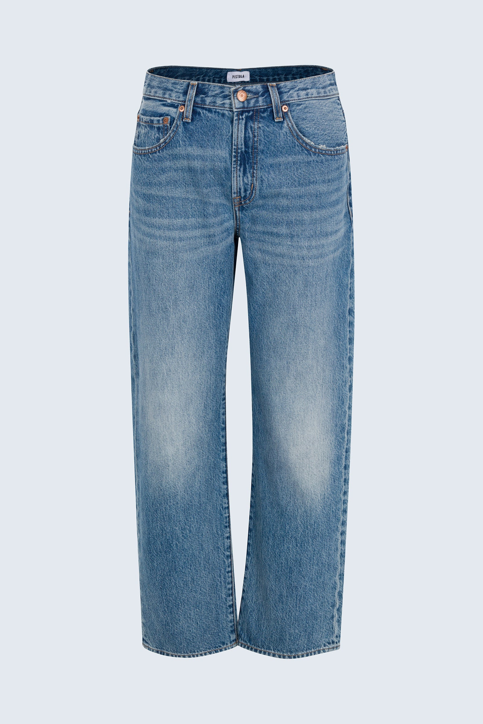 Lexi Mid Rise Bowed Straight Jean - Artisan | Pistola Denim