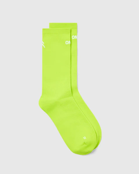 Crew Running Socks 1 Pack 
 Charged Lime Green | Oner Active (UK / US)