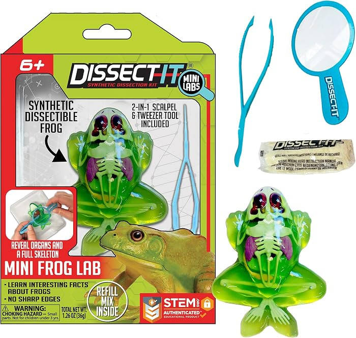 Top Secret Toys Dissect-It Mini Labs Frog Dissection Kit for Kids, Realistic Synthetic Kids Scien... | Amazon (US)