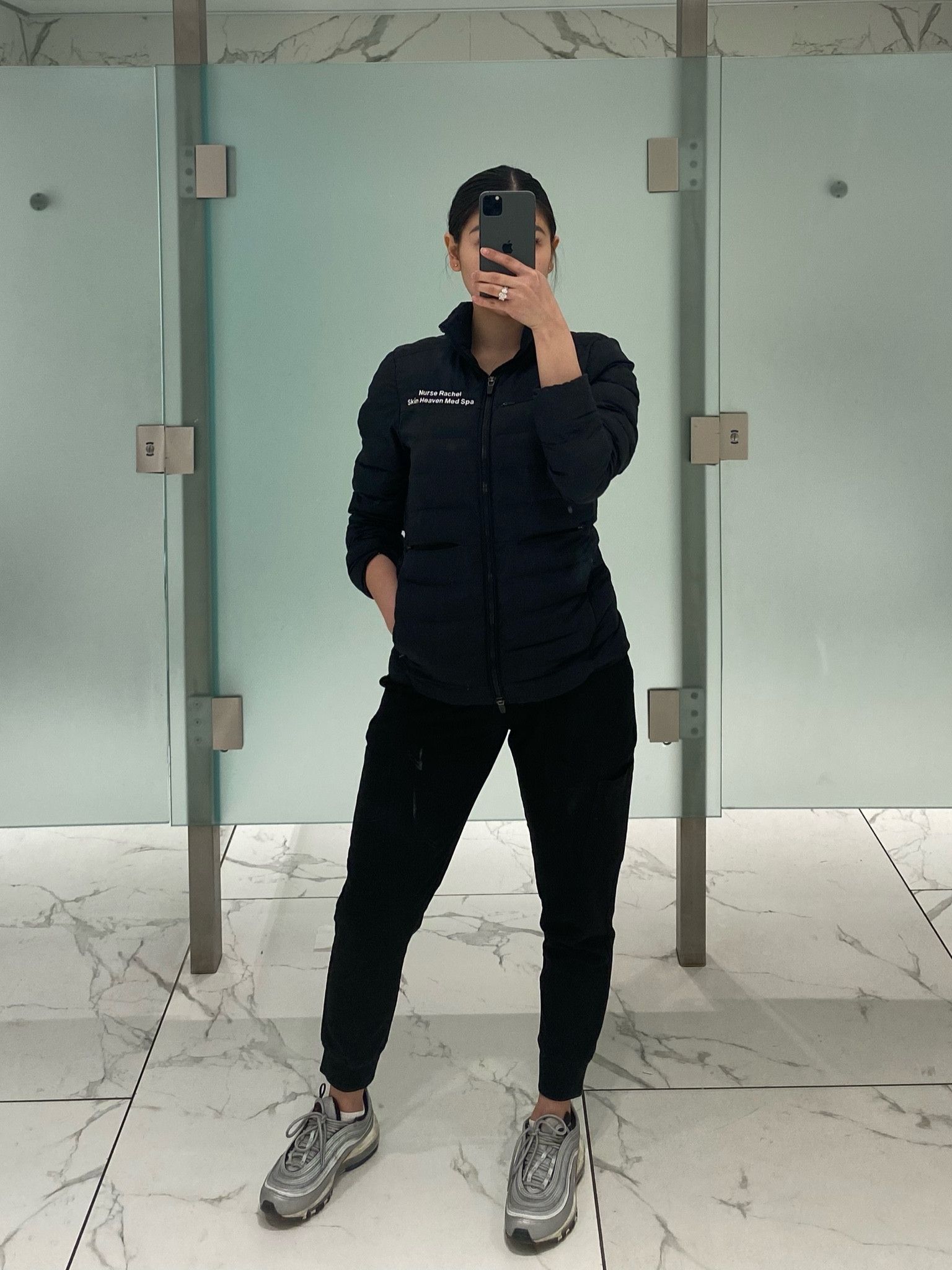 Work OOTD 📍Skin Heaven Rodeo Drive. Warm & cozy in my Figs puffer jacket, Mandala scrubs, & Nike AirMax 97’s 

#LTKWorkwear #LTKFindsUnder100 #LTKStyleTip