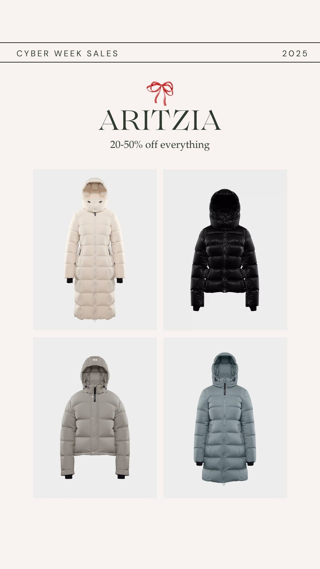 [11/28/25] aritzia sale!! SELLING OUT FAST. The super puffs are such a good staple for your winter closet- SO WARM. I personally love the “snug” line as it hugs your body a little more. I wear 2xs or xs if I want more room for bulkier sweaters etc. linking styles and colors that have good stock left as of today!! 

And linking other favorites aritzia classics

#LTKHoliday #LTKCyberWeek #LTKGiftGuide