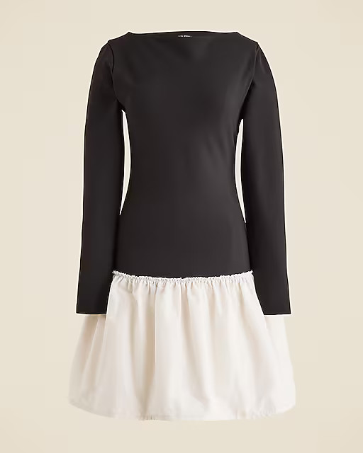 Bubble-hem colorblock mixy dress | J. Crew US
