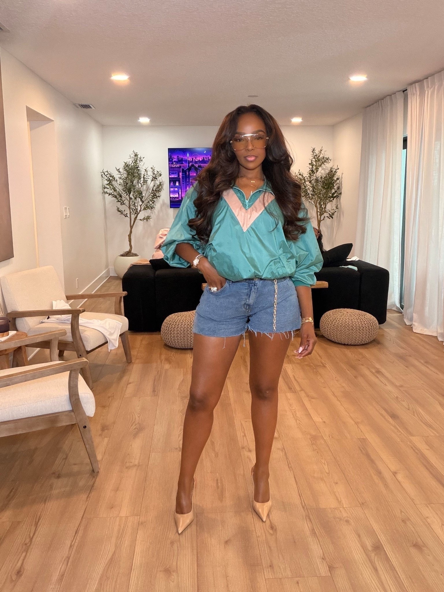 Scroll to shop this retro sporty moment 💙

This windbreaker-style top paired with classic denim shorts gives the perfect mix of sporty, nostalgic, and elevated. I love outfits like this because they feel effortless but still stand out — the oversized fit, vintage-inspired color blocking, and pointed heels instantly make it feel styled and intentional.

Perfect for brunch, casual date nights, concerts, errands, or a cool-girl weekend look.

📏 Measurements: 5’4” | 140 lbs | 34D | 27 | 40
Wearing size Small

Neutral heels, denim shorts, sporty chic outfit, retro windbreaker outfit, elevated casual style, casual summer outfit ideas, vintage inspired fashion, cool girl outfits, relaxed denim shorts, effortless outfit inspiration, sporty street style, casual chic outfits

Follow me on Instagram and YouTube @kirasfashionfinds

#LTKgrwm #LTKootd #LTKPetite