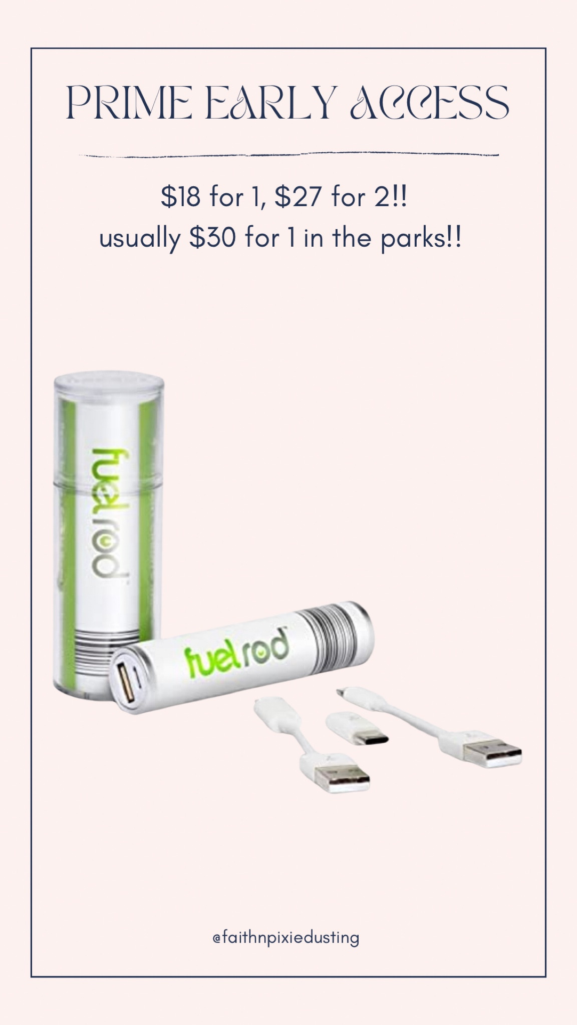 Fuel Rods are on sale for Prime Days! $18 for 1, $27 for 2!! 
They are usually $30 for 1 in the parks!!  These are great stocking stuffers, gifts for travelers, travel essentials, Disney park bag essentials #amazonfinds 

#LTKtravel #LTKunder50 #LTKsalealert