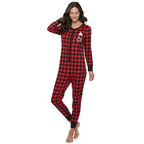 Women's Jammies For Your Families Cool Bear One-Piece Pajamas by Cuddl Duds | Kohl's