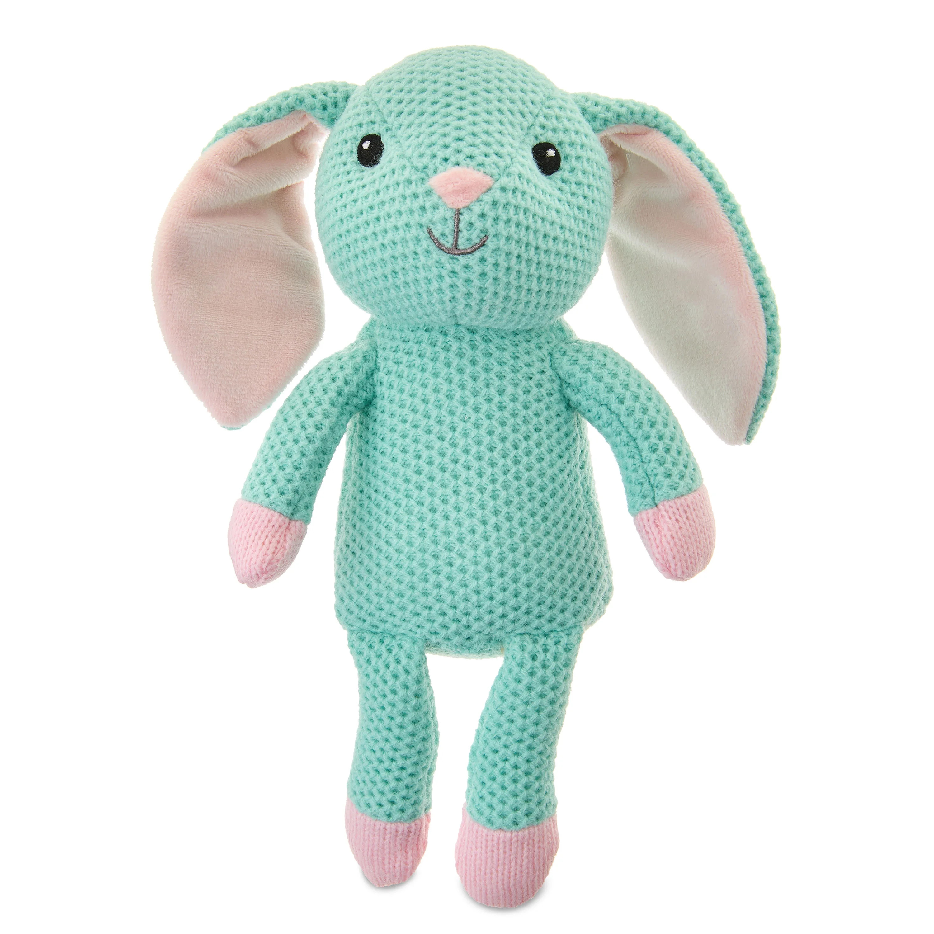 Small Knit Bunny Plush, Mint, 10.5", Easter by Way To Celebrate | Walmart (US)