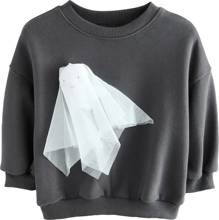 Kids' Halloween Ghost Appliqué Sweatshirt | Nordstrom