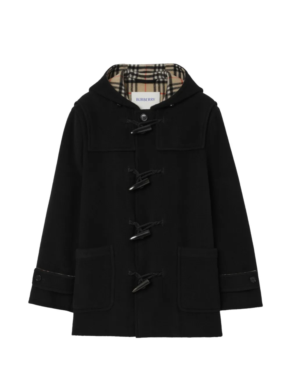 Burberry Woll-Dufflecoat Mit Kapuze | Schwarz | FARFETCH DE | Farfetch Global