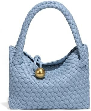 Mini Woven Women's Handbag Lightweight Luxury Vegan Leather Handle Fashion Business Daily Crossbo... | Amazon (US)