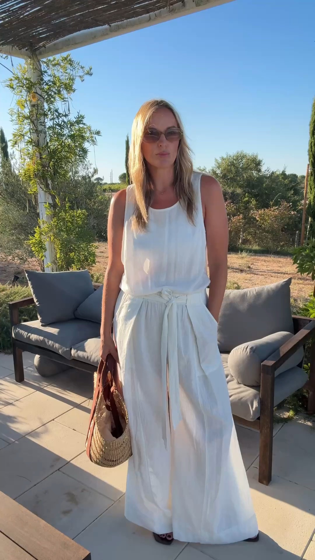 Light airy , comfortable & chic 
Lovely little linen blend jumpsuit 
I wear a medium 
Note it does need to layer over a vest top or bralette as the armhole is cut low.

#LTKsummer #LTKtravel