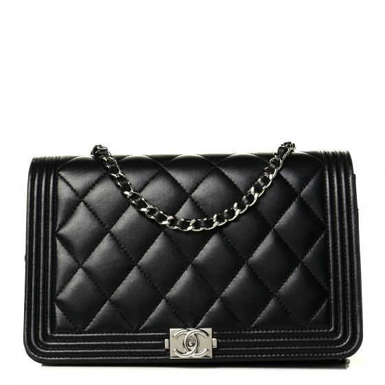CHANEL

Calfskin Quilted Boy Wallet On Chain WOC Black | Fashionphile