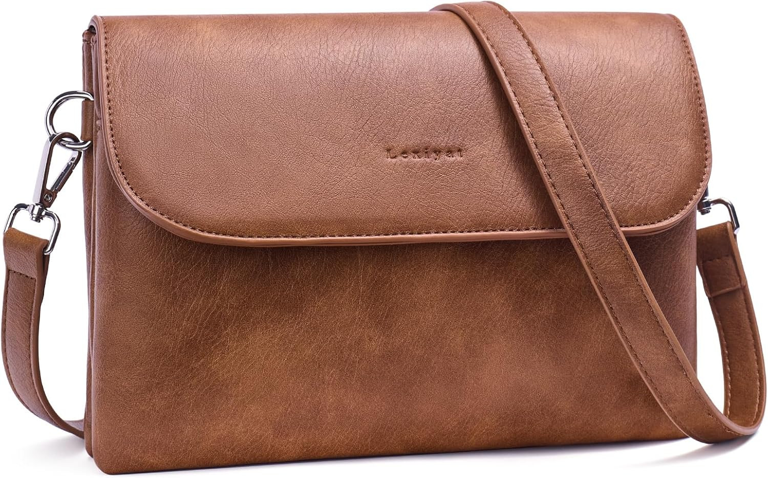 RFID Crossbody Bags for Women Vegan Leather with 2 Straps White | Amazon (US)