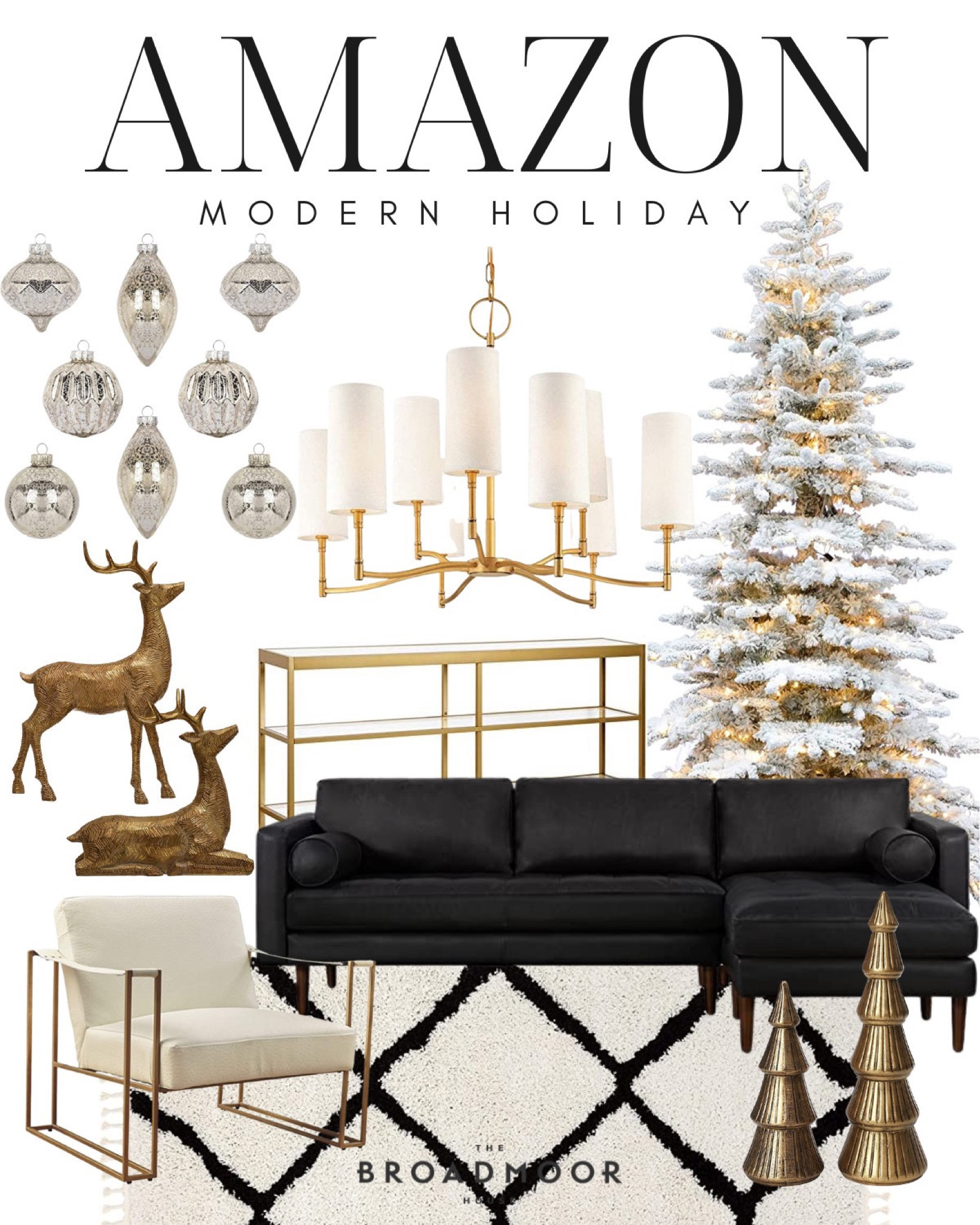 Christmas decor, Christmas tree, ornaments, Amazon home, Amazon finds, modern home, sofa, reindeer, Christmas tree, accent chair, living room, area rug, black sofa, chandelier, holiday decor, holiday home

#LTKHoliday #LTKhome #LTKstyletip