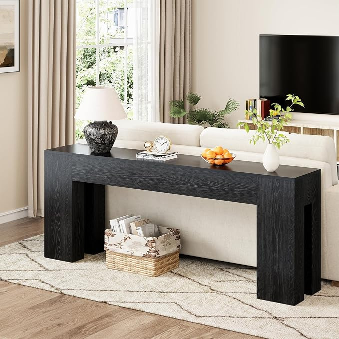 Black Console Table for Entryway, 79-Inch Sofa Table | Amazon (US)