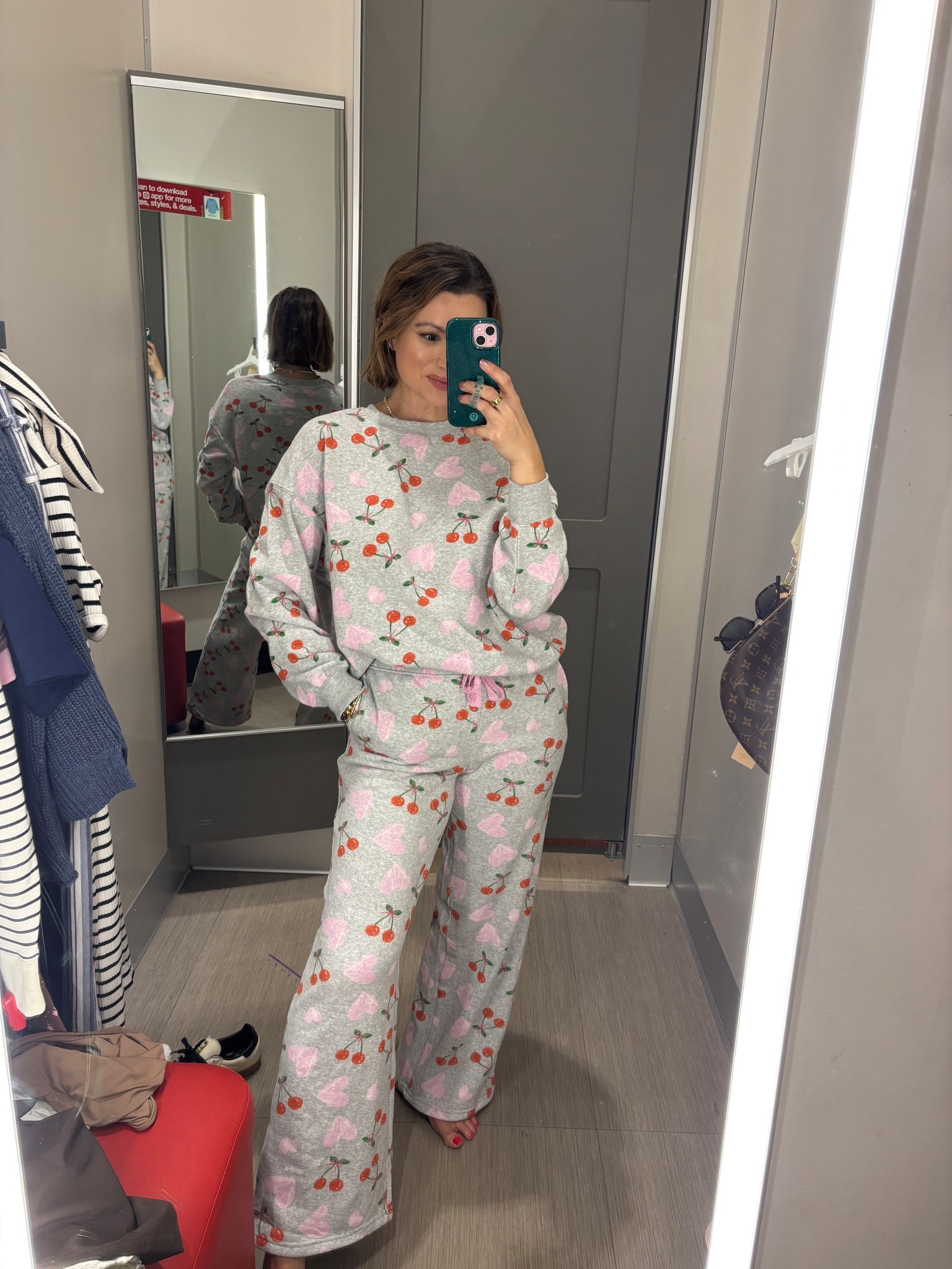 Another fun matching set from Target! This would also be really cute if you’re going for a more cozy, casual vibe on Valentine’s Day. 

The cherry and heart design is so fun and this is so soft and comfortable on! 💕🍒

#LTKFindsUnder50 #LTKdayinmylife #LTKootd