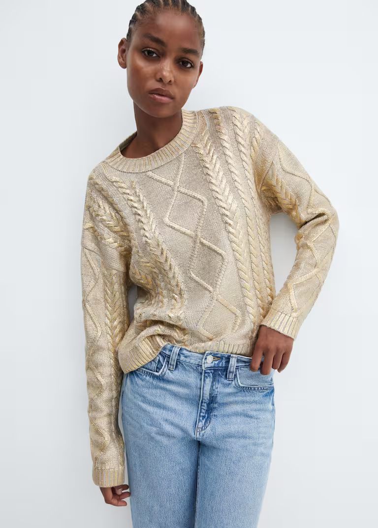 Cable-knit sweater -  Women | Mango USA | MANGO (US)