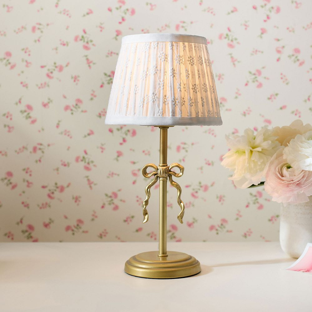 LoveShackFancy Eyelet Mini Table Lamp (14") | Pottery Barn Teen