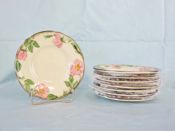Franciscan USA Desert Rose Bread and Butter Plates | Etsy (US)