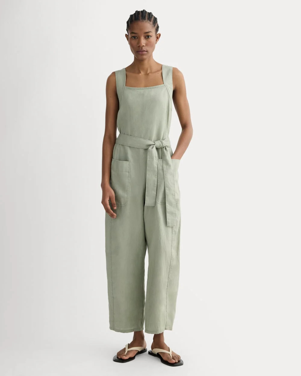The Utility Coverall in Linen | Seagrass | Everlane