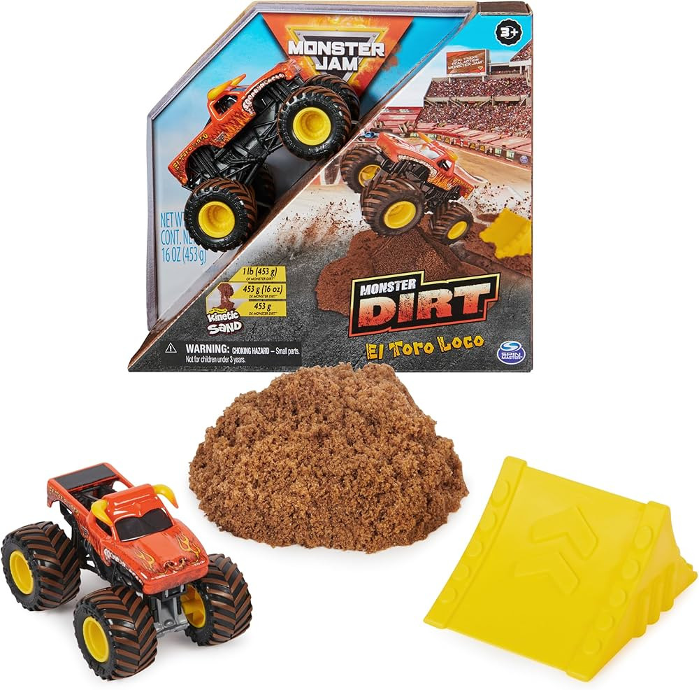 Monster Jam, Dragon Monster Dirt 1lb Playset with Official 1:64 Scale Die-Cast Monster Truck, Kid... | Amazon (US)