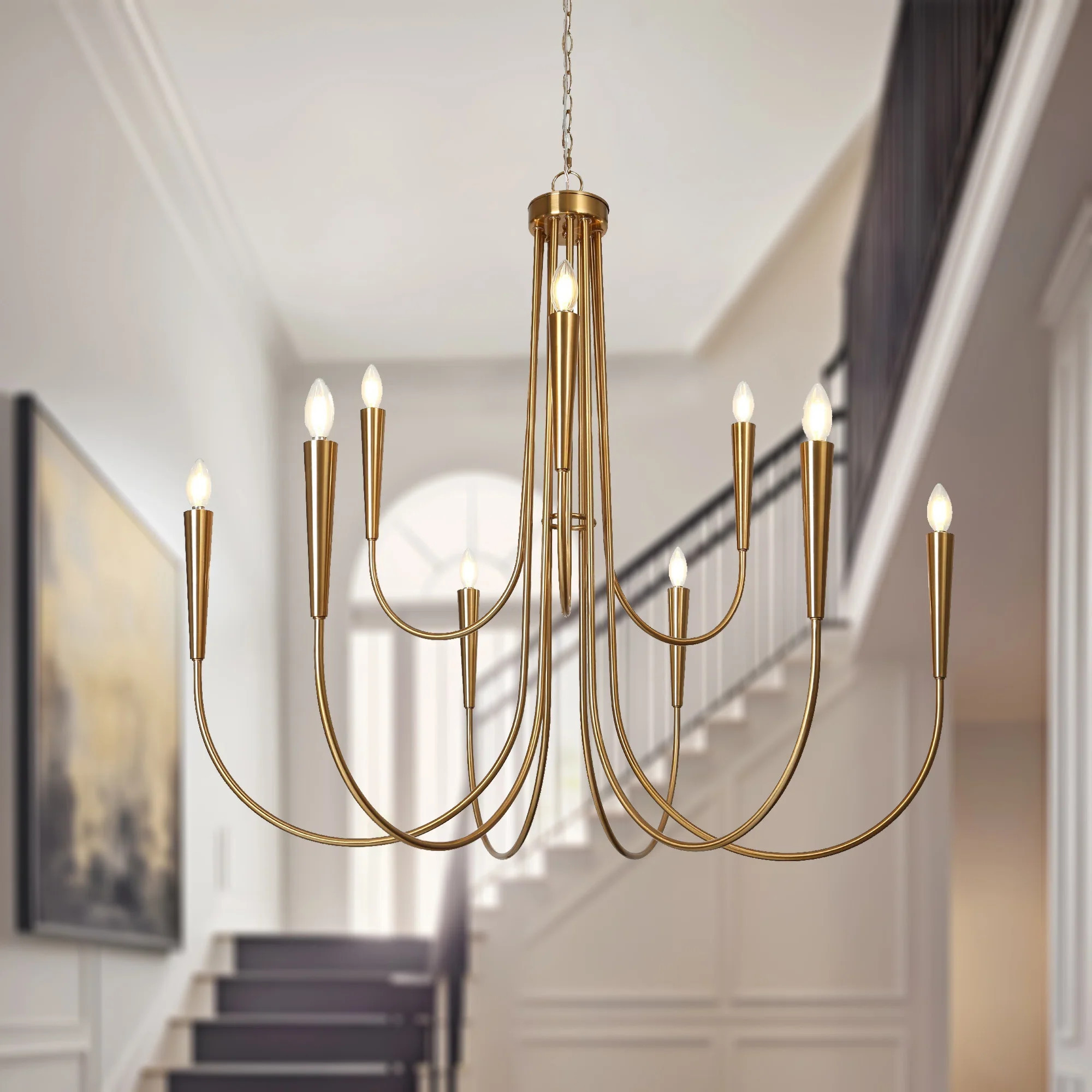 Canora Grey Otho 9 - Light Oversize 41in Candle Style Classic Chandelier  UL Certified & Reviews ... | Wayfair North America