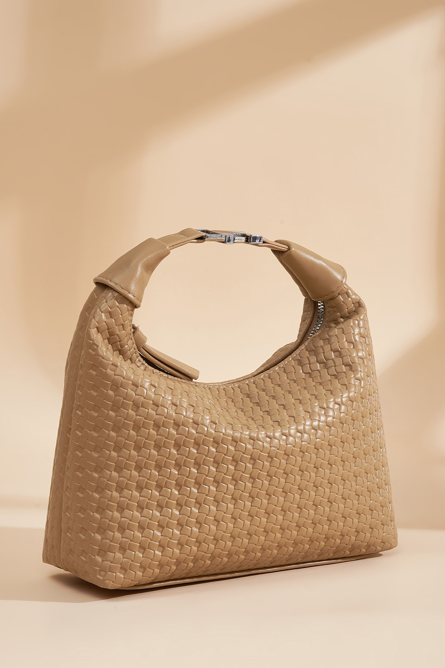 Interwoven Brown Faux Leather Bag | Cupshe US