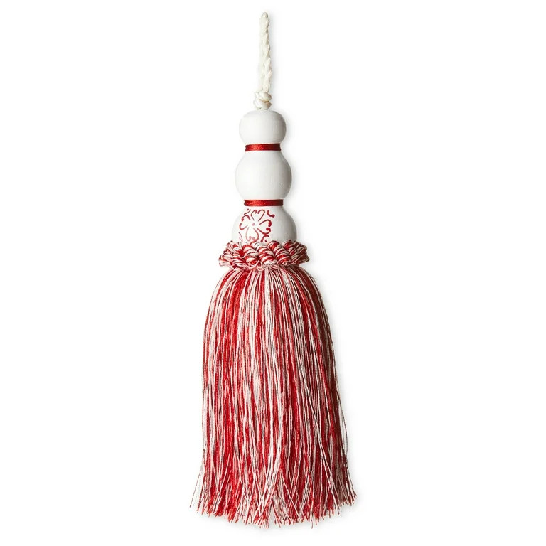 Red and White Tassel Ornament, by Holiday Time | Walmart (US)