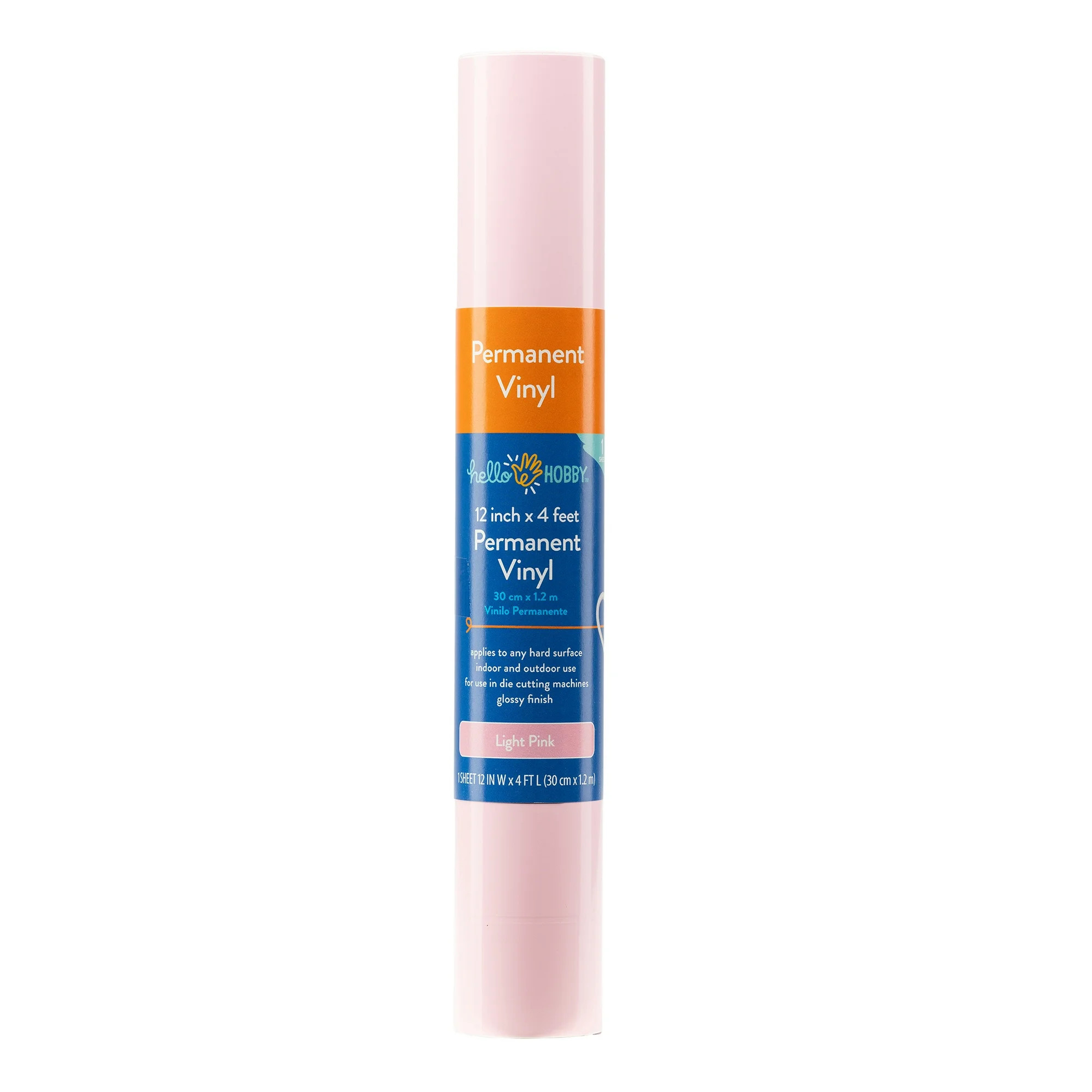 Hello Hobby 12" x 4' Light Pink Permanent Craft Vinyl Roll | Walmart (US)