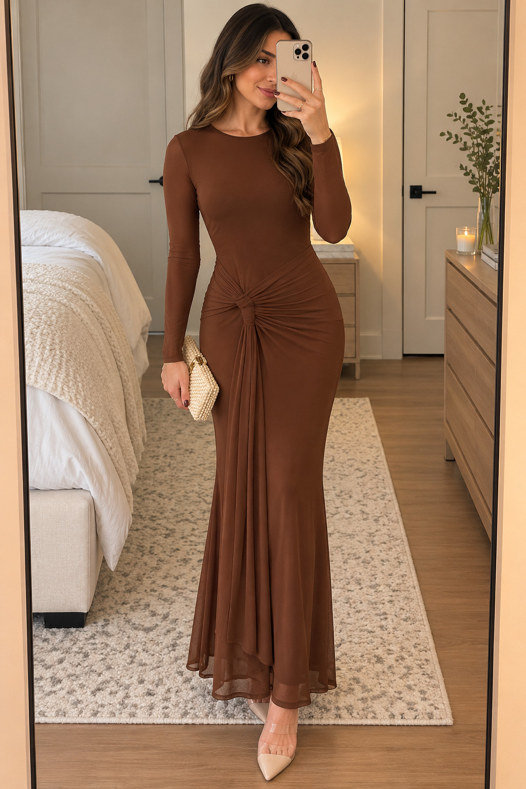 If your fall wedding guest wardrobe needs a refresh, brown dresses are such a pretty alternative to black. This one feels soft, romantic, and really easy to accessorize. #BrownWeddingGuestLook #FallWeddingGuestDress #AmazonDressFinds #WeddingFashion #FallDressInspo #AmazonStyleFinds #AutumnWedding #ElegantBrownDress 

 #LTKSeasonal #LTKSaleAlert #LTKWedding