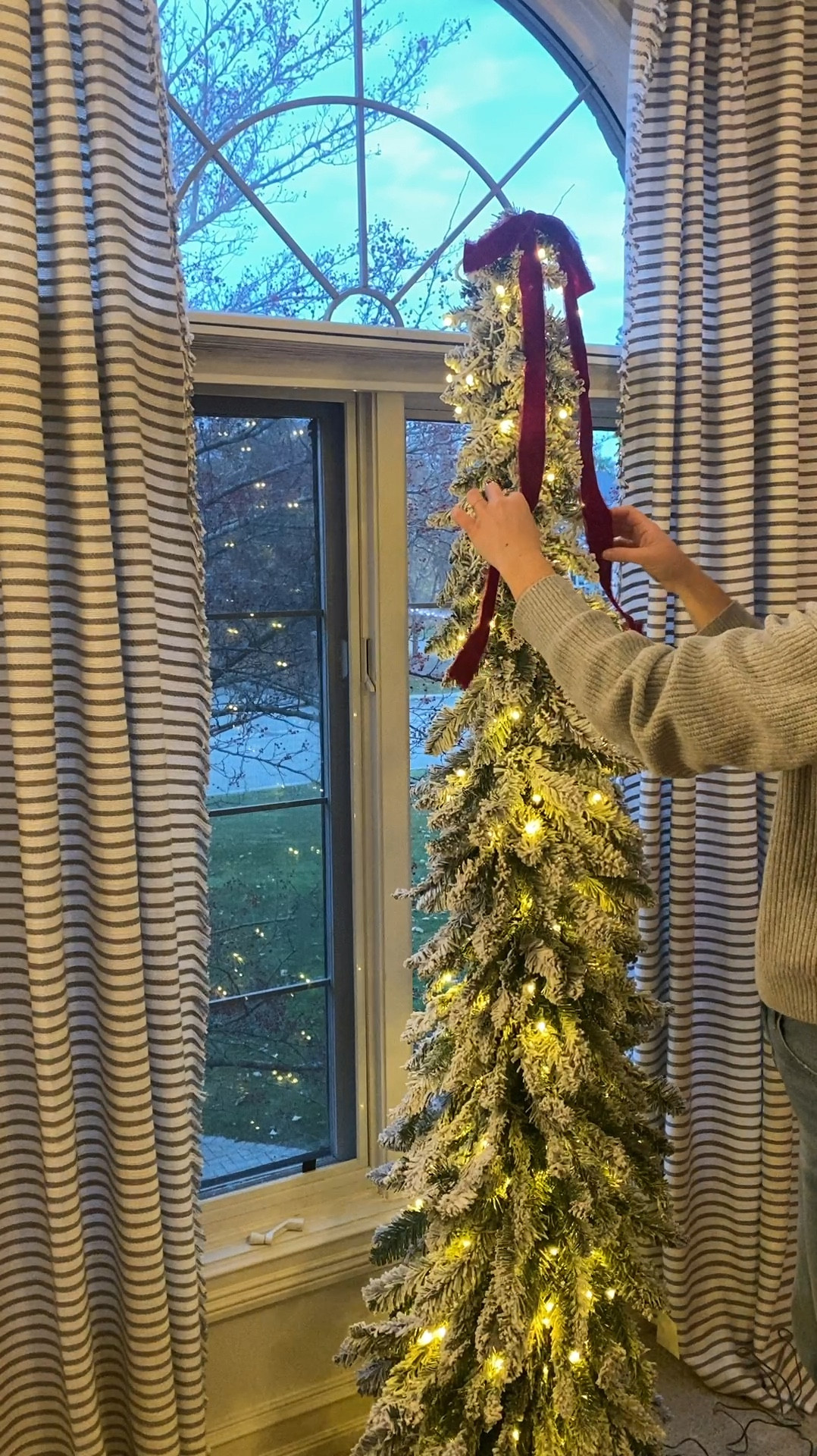 Flocked Christmas tree
Downswept Christmas tree 
Whimsical Christmas tree 
Kids Christmas tree 
Kids Christmas room 

#LTKHoliday #LTKSeasonal #LTKVideo