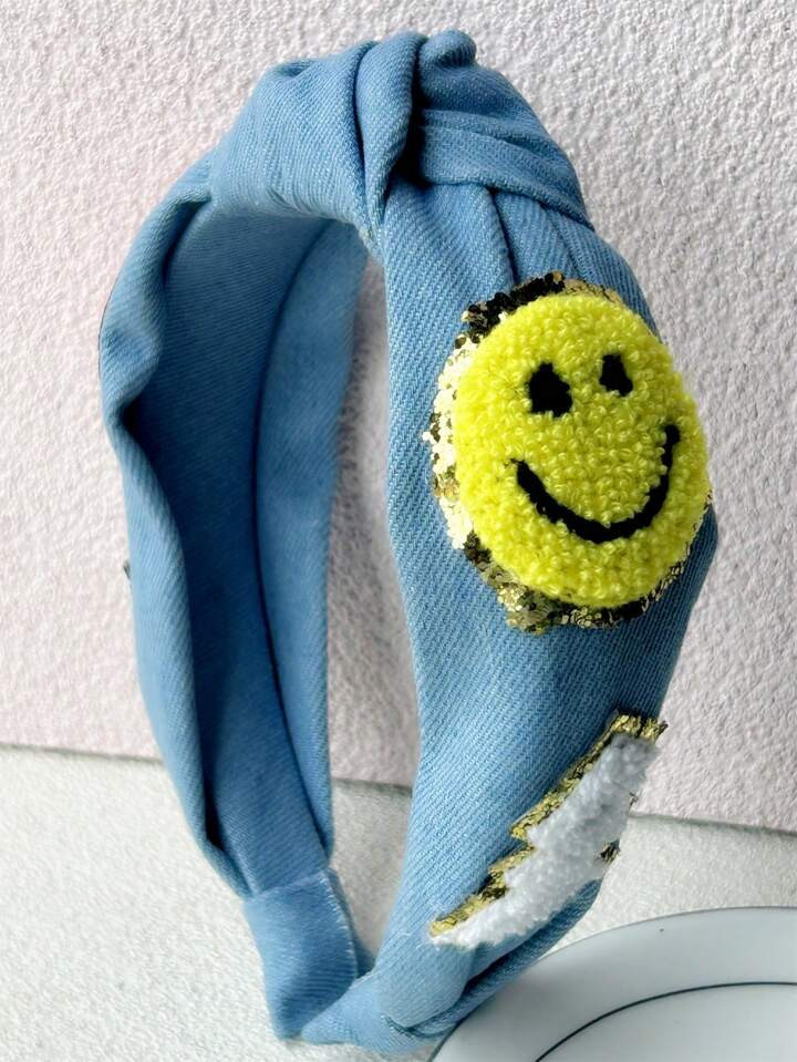 Girls Smiling Face Patched Headband | SHEIN
