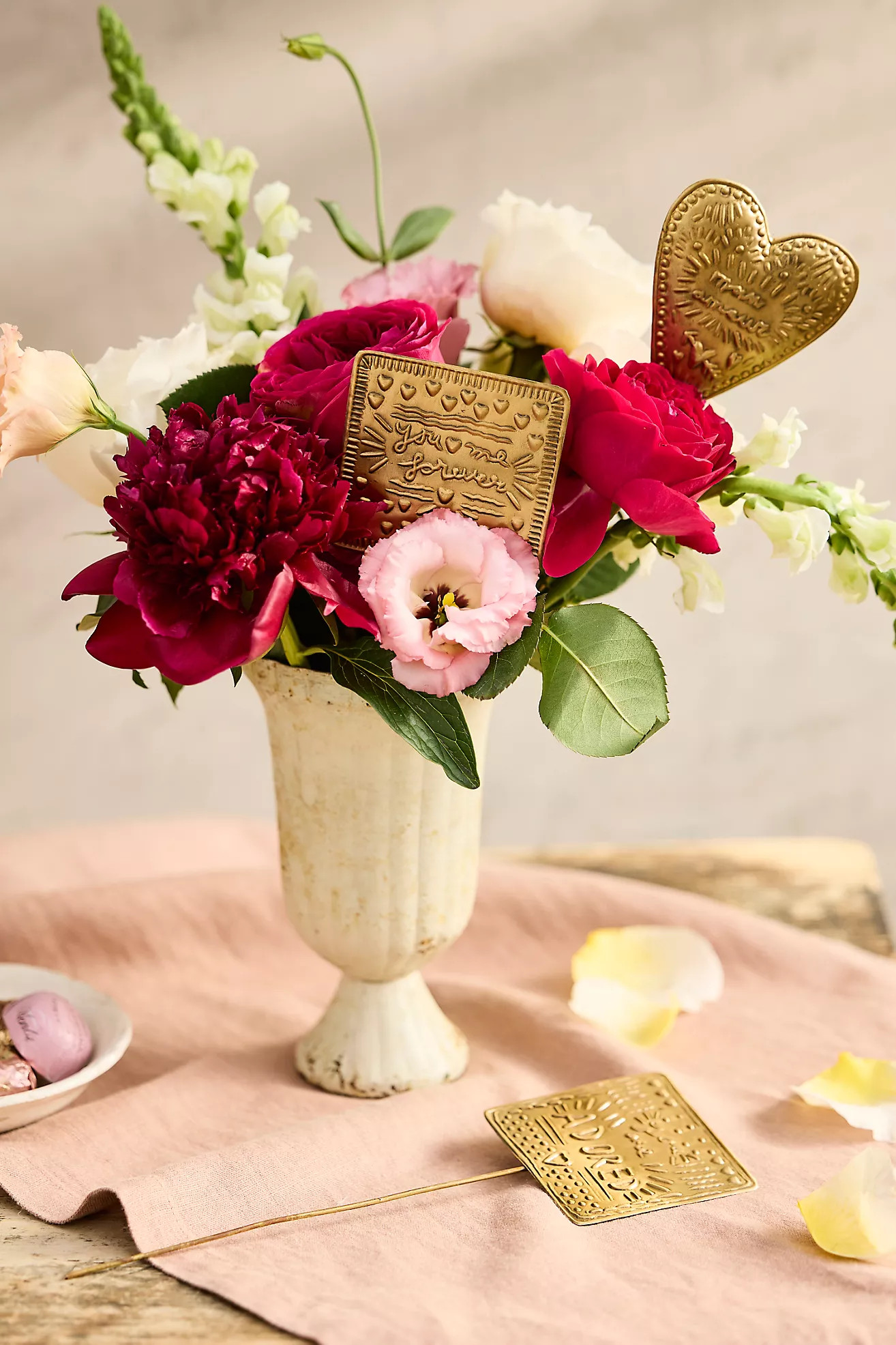 Valentine’s Day Bouquet Stakes, Set of 3 | Anthropologie (US)