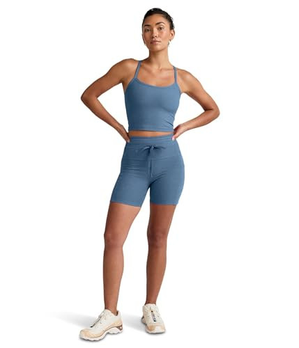 Beyond Yoga, Womens, Spacedye Go Pocket 5" Short, Washed Denim, Small | Amazon (US)