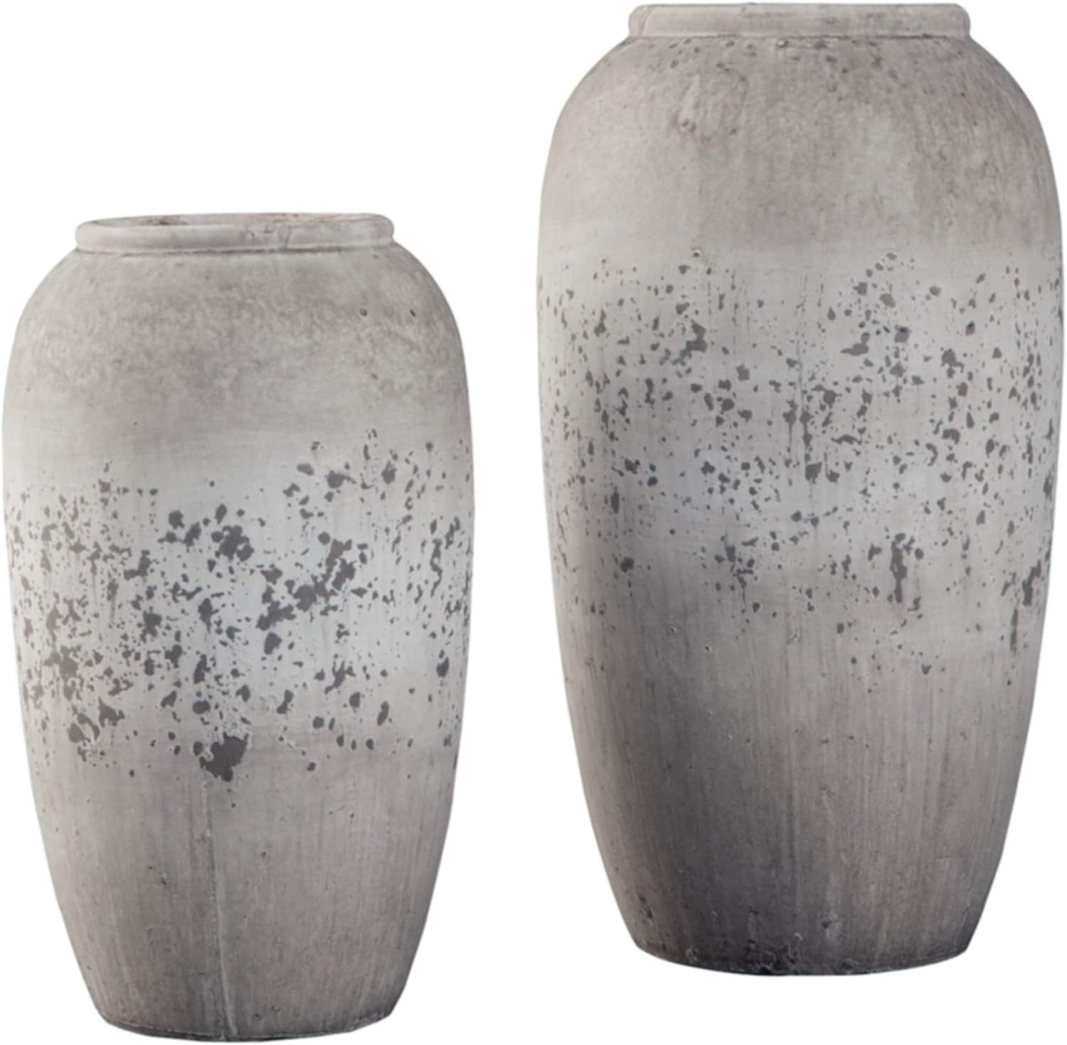Ashley Furniture Signature Design - Dimitra Vase - Set of 2 - Casual - Painted Ceramic - Brown/Cr... | Amazon (US)