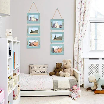 DLQuarts 5x7 Hanging Picture Frames Collage Wall Decor, Photo Frames 5x7 Without Mat & 3.5x5 with... | Amazon (US)