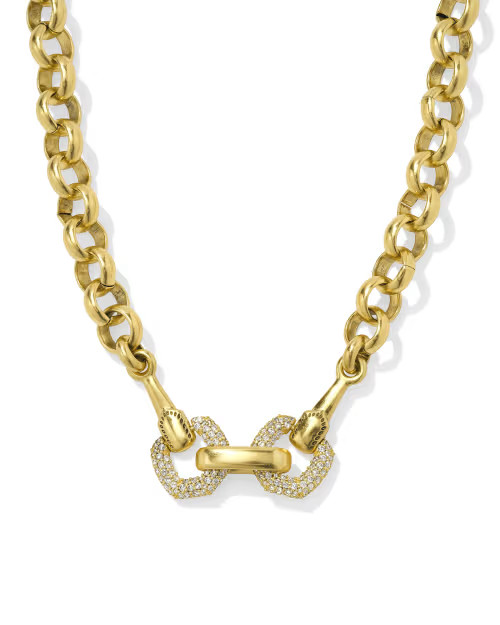 Beau Vintage Gold Pave Statement Necklace in White CZ | Kendra Scott | Kendra Scott