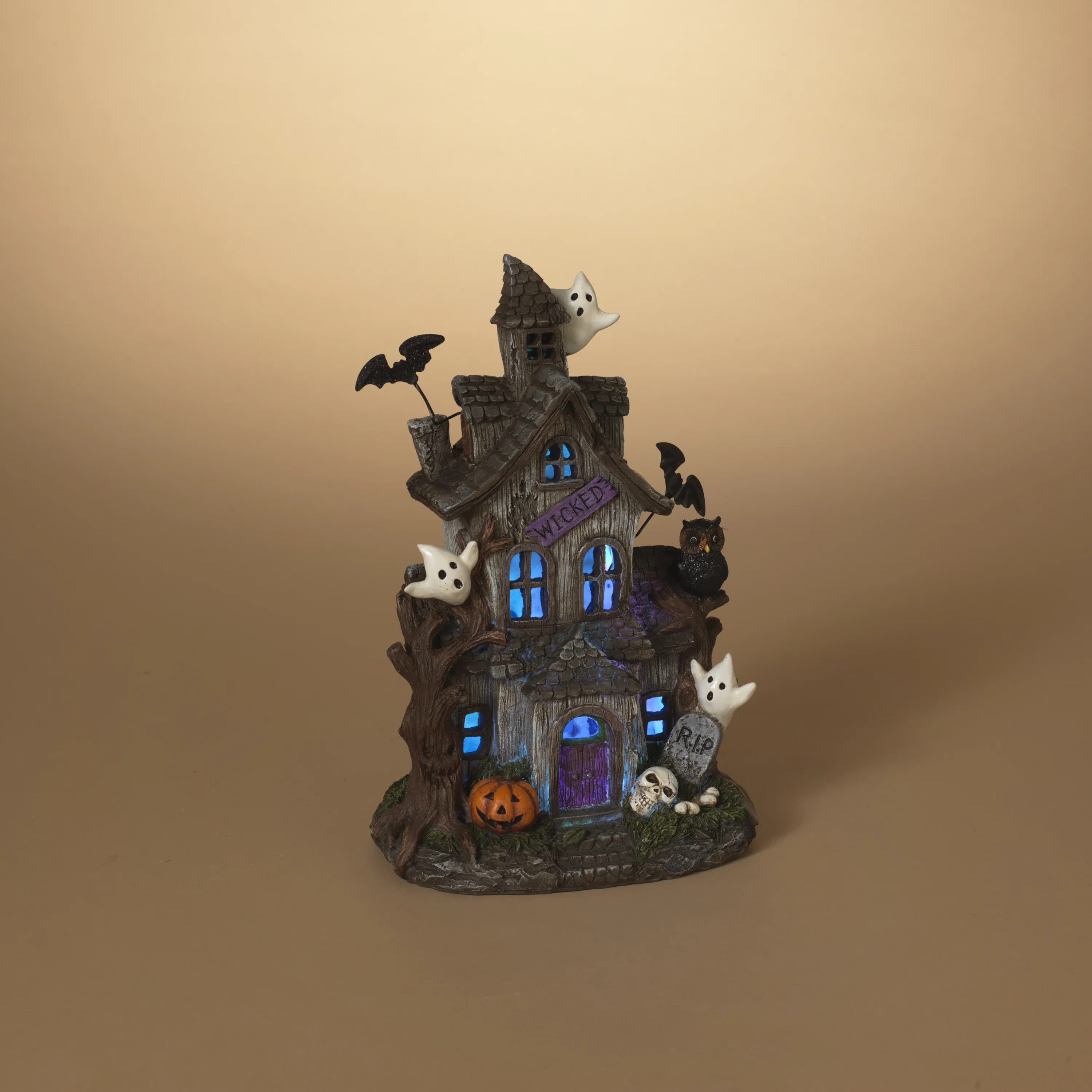 The Holiday Aisle® Lighted Spooky Haunted Halloween House, Battery Operated & Reviews | Birch La... | Birch Lane