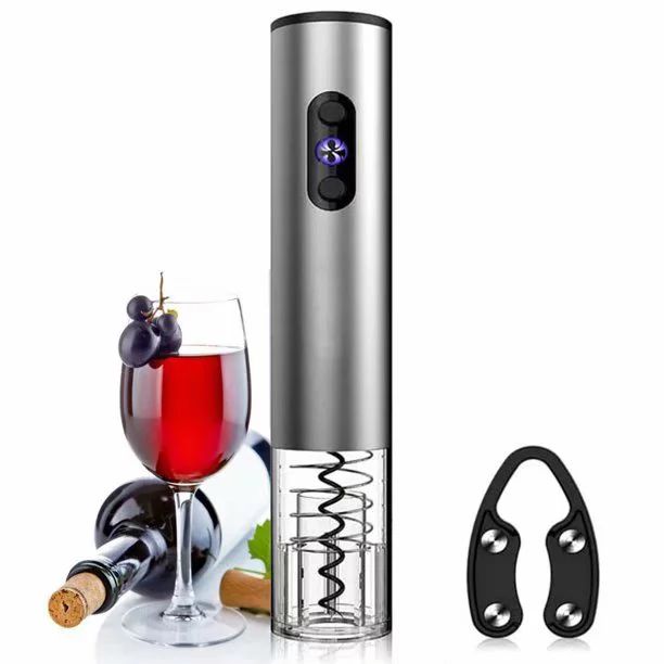Electric Wine Bottle Opener Automatic Corkscrew Cordless Cutter Opening With Stainless steel Spri... | Walmart (US)
