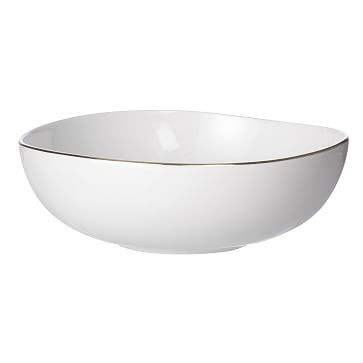 Organic Shaped Porcelain Small Bowls - Gold Rimmed | West Elm (US)