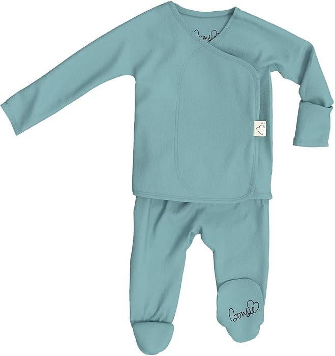 Bonsie Skin to Skin Babywear Footie - Teal Baby Footed One Piece | Amazon (US)