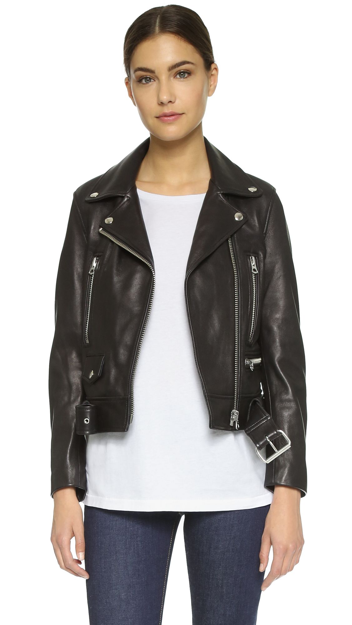 Mock Leather Moto Jacket | Shopbop