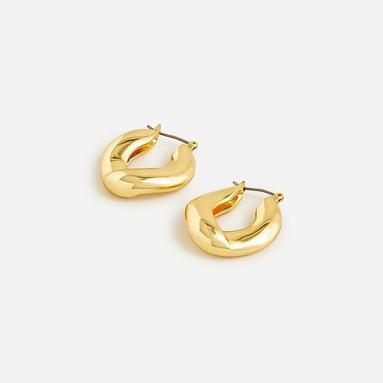Rounded curb-link earrings | J.Crew US